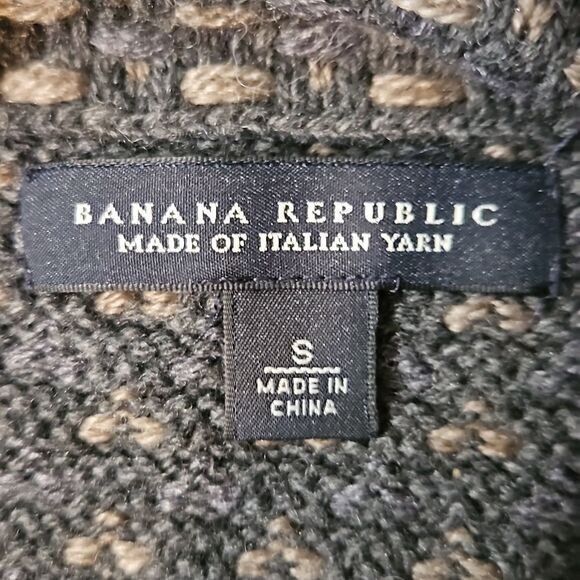 Banana Republic gray & taupe wool/cashmere/alpaca blend sweater size Small - Picture 7 of 10